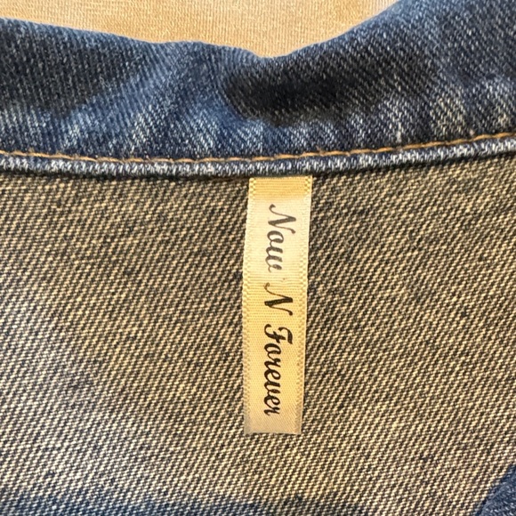 Now N Forever Women’s Leopard Print Denim Jacket S/M - Picture 2 of 7